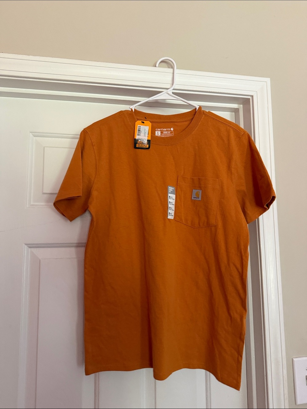 Carhartt Short Sleeve Pocket Tee in Rust Orange